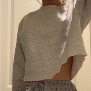 Grey cropped sweater